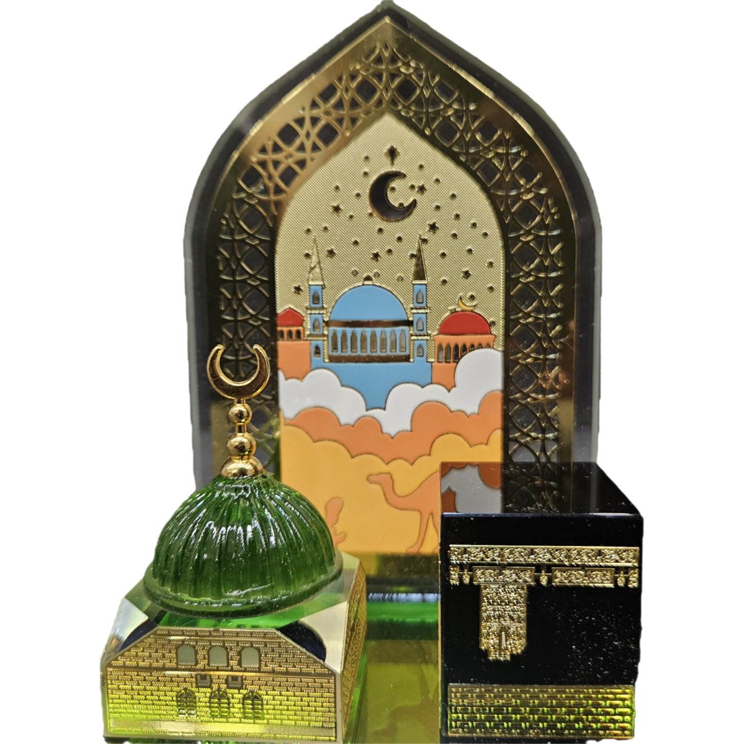Muslim Miniature Crystal Kaaba showpiece Islamic 1 Piece Muslim Crafts Model