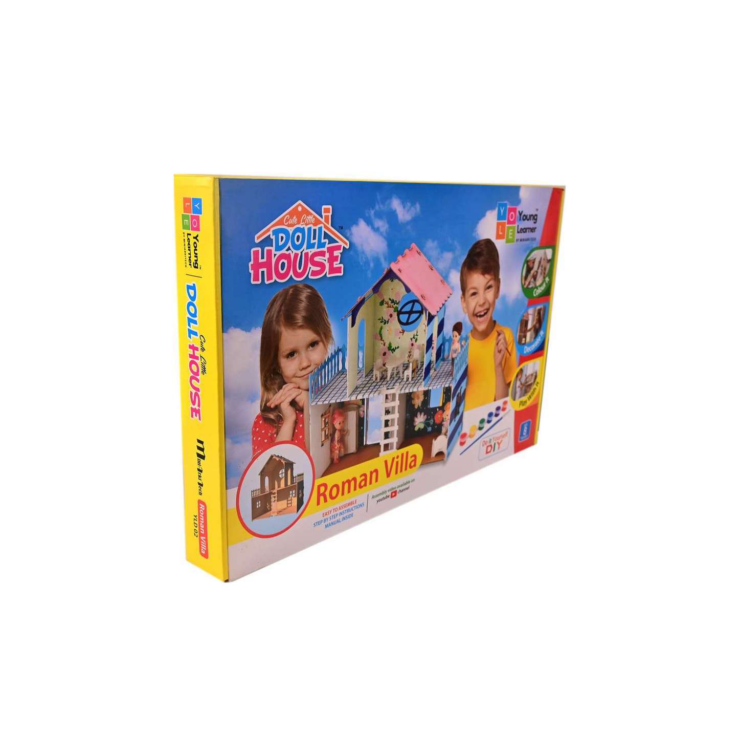 Cute little Doll House Farm villa colour it,Decorate it & Play with it big craft kit