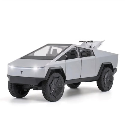 Tesla Cybertruck Model Collection Enthusiasts Toy Pull Back Pick-Up Truck with Sound and Light Toys for Kids Gift