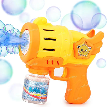 Bubble Gun for Kids Automatic Bubble Blower Maker with Light Effects Battery Operated Duck Bubble Stick for Girls & Boys