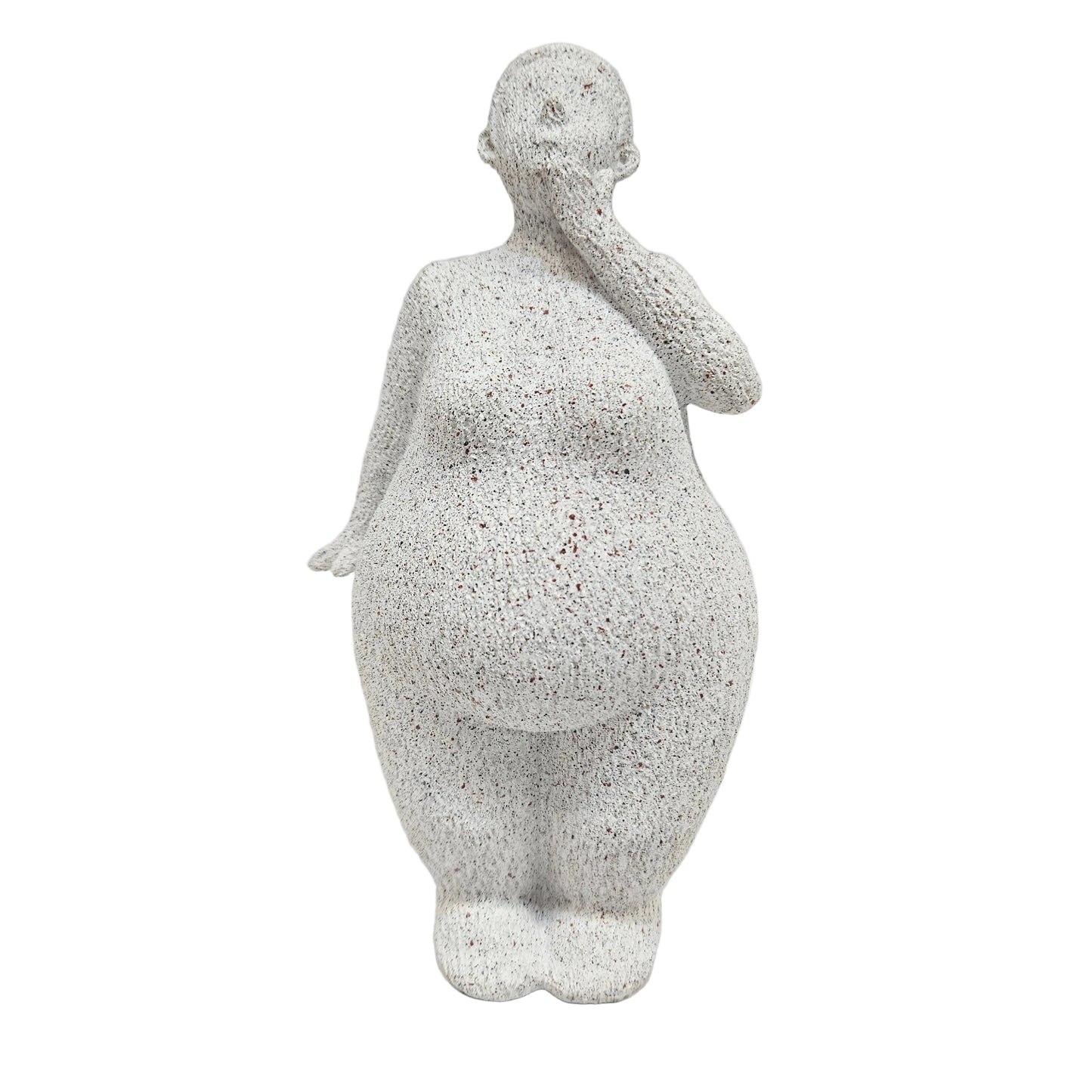 Fat Women Yoga Statue Resin Decorative Figurine for Bedroom Desk Living Room White Thinking Showpiece