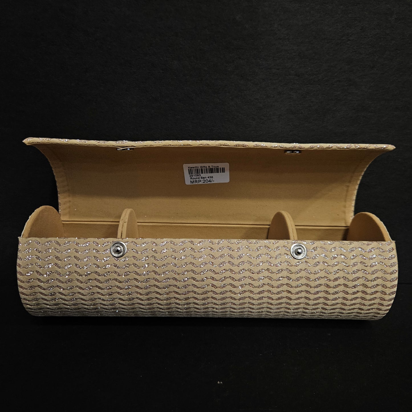 Bangle box vanity box jewelry box and women bangle set Round Shape Solid Four Detachable compartments Bangle Organizer Chudi Box with 4 Compartments Smart Lock System