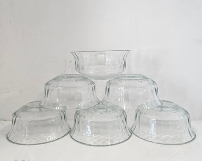 Pm bowl glass 6 pieces bowl set for serving