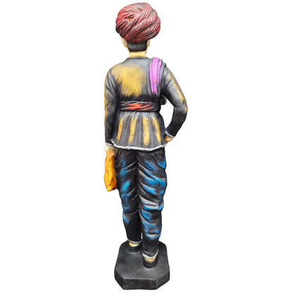 Rajasthani Traditional Man Polyresin Statue Showpiece Figurine for gifting & home Decor