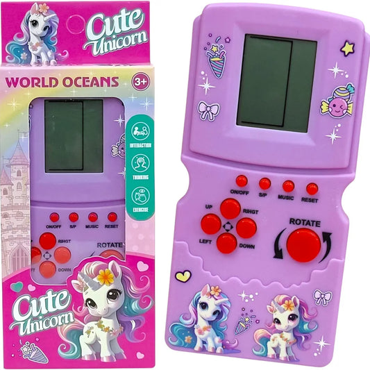 Handheld Portable Indoor and Outdoor Brick Game, Unicorn Video Game Compatible for Kids (1pcs) Unicorn Design Video Games for Kids for Age 8-10 | kids Return Gifts