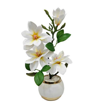 Artificial Magnolia plant banquet in vase for home & Office decoration
