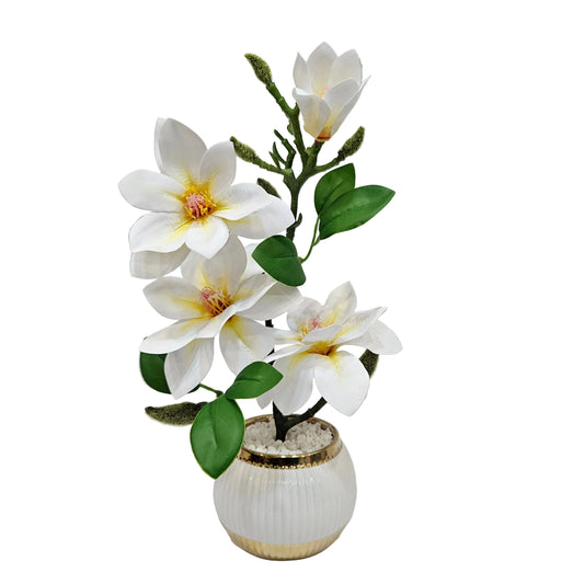 Artificial Magnolia plant banquet in vase for home & Office decoration
