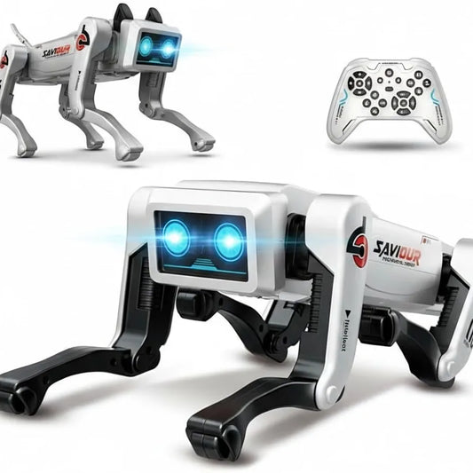 Advanced AI Robot Dog Toy for Kids | Smart Walking & Jumping RC Pet with LED Eyes, Voice Control, Tricks, Dance & Remote | Interactive Rechargeable Robo Puppy for Boys & Girls
