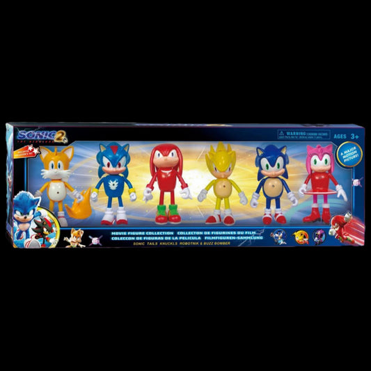 Sonic-3 the Hedgehog Action Figures, Set of 6pcs for kids above 3years