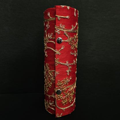 Women's Bangle Organizer Box, with Golden Zari Embroidered easily portable to everywhere for women's
