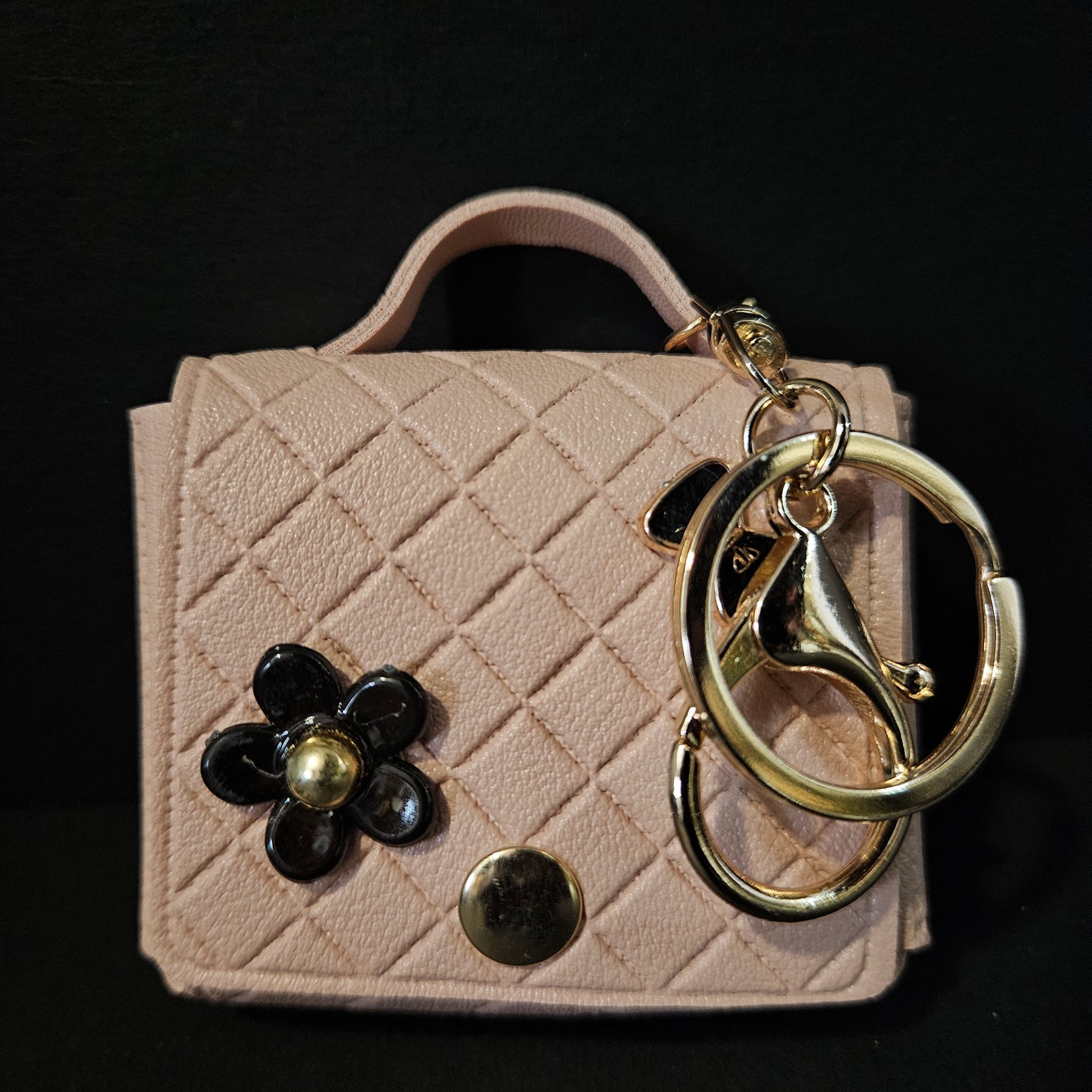 Keychain Mini Faux Leather Coin Purse Keychain Storage Bag Headphone Bag Keychain Bag