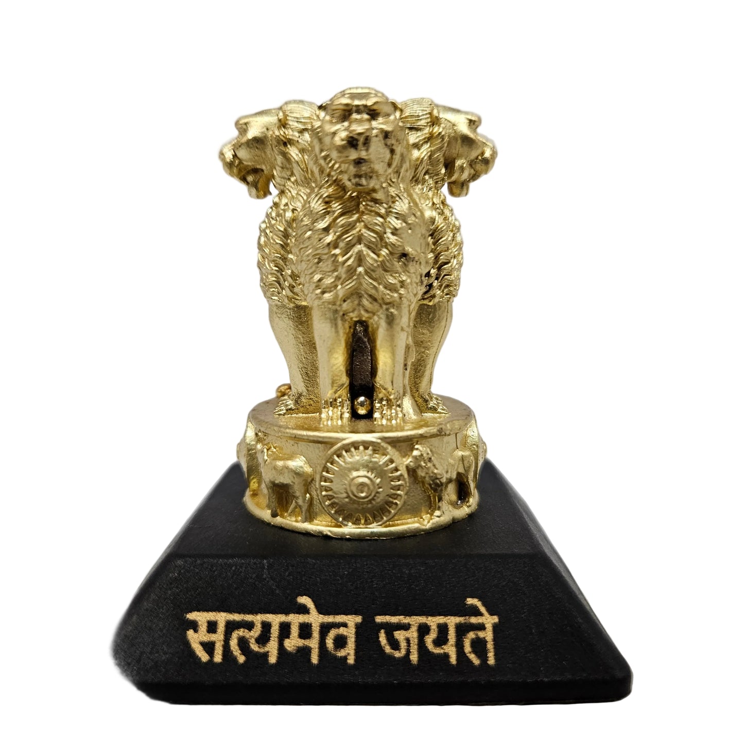 Decorative replica of the National Emblem of India, known as the Lion Capital of Ashoka, often used for office desks or car dashboards