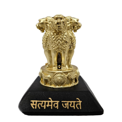 Decorative replica of the National Emblem of India, known as the Lion Capital of Ashoka, often used for office desks or car dashboards