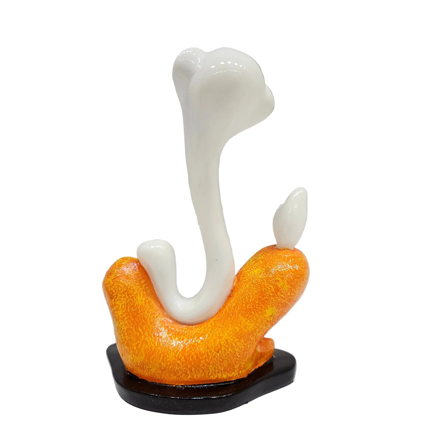 Polyresin Ganesh Ji Sculpture with Dynamic Yellow Colour for Home Décor