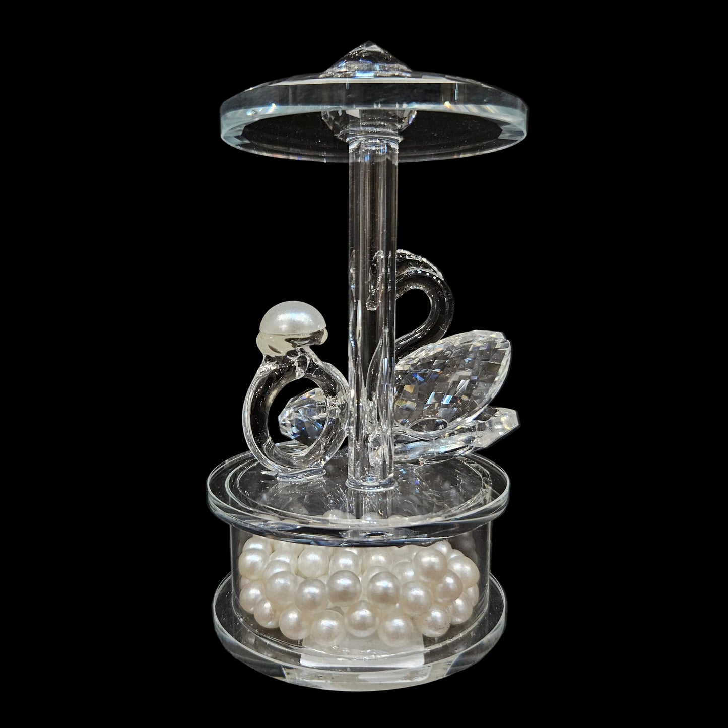 Crystal Swan Collectibles,Crystal Swan/Duck Ornaments Decor, Swans Statues Crystal Paperweight Tabletop Centerpiece for Wedding Living Room Home Office Decor