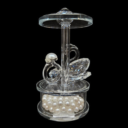 Crystal Swan Collectibles,Crystal Swan/Duck Ornaments Decor, Swans Statues Crystal Paperweight Tabletop Centerpiece for Wedding Living Room Home Office Decor