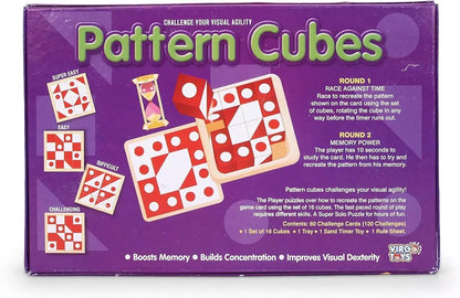 Pattern Cubes 120 challenges your Agility. Boosts memory, Builds concentration, improves visual Dexterity.