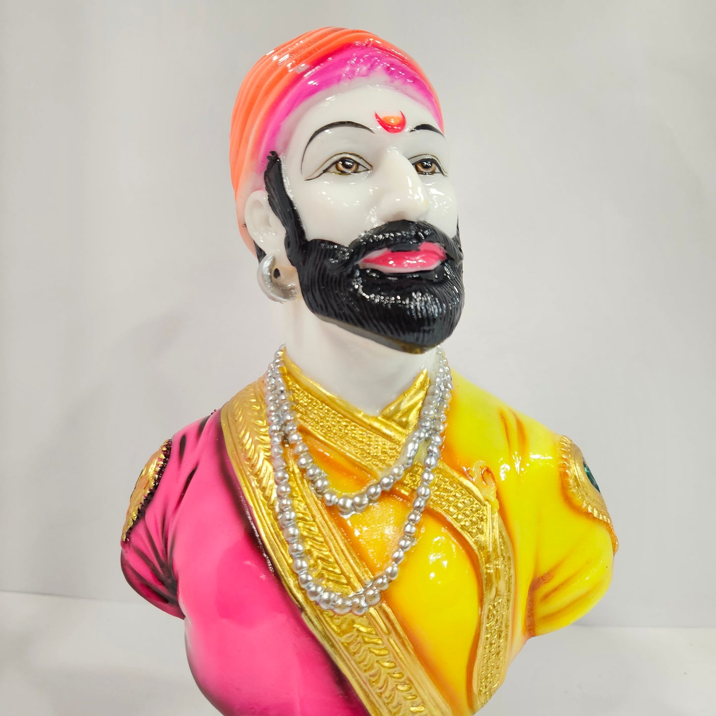 Shivaji Maharaj Statue Shivaji Maharaj Multicolour Idol Chatrapati Shivaji Maharaj Decorative Showpiece for Gift Shivaji Maharaj Statue