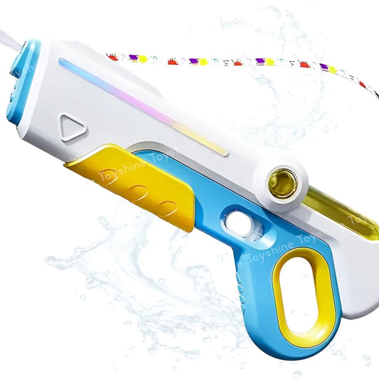 Electric Water Gun Toy with Automatic Water Absorption Function Self-Filling | Lights | Rechargeable | High Pressure Mechanism Perfect for Holi Festival & Summer Outdoor Fun