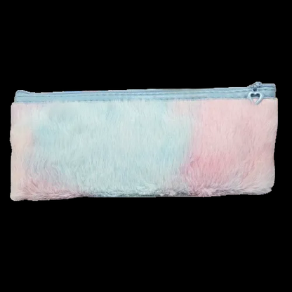 Rabbit Zipper stationery pouch with soft fur for kids