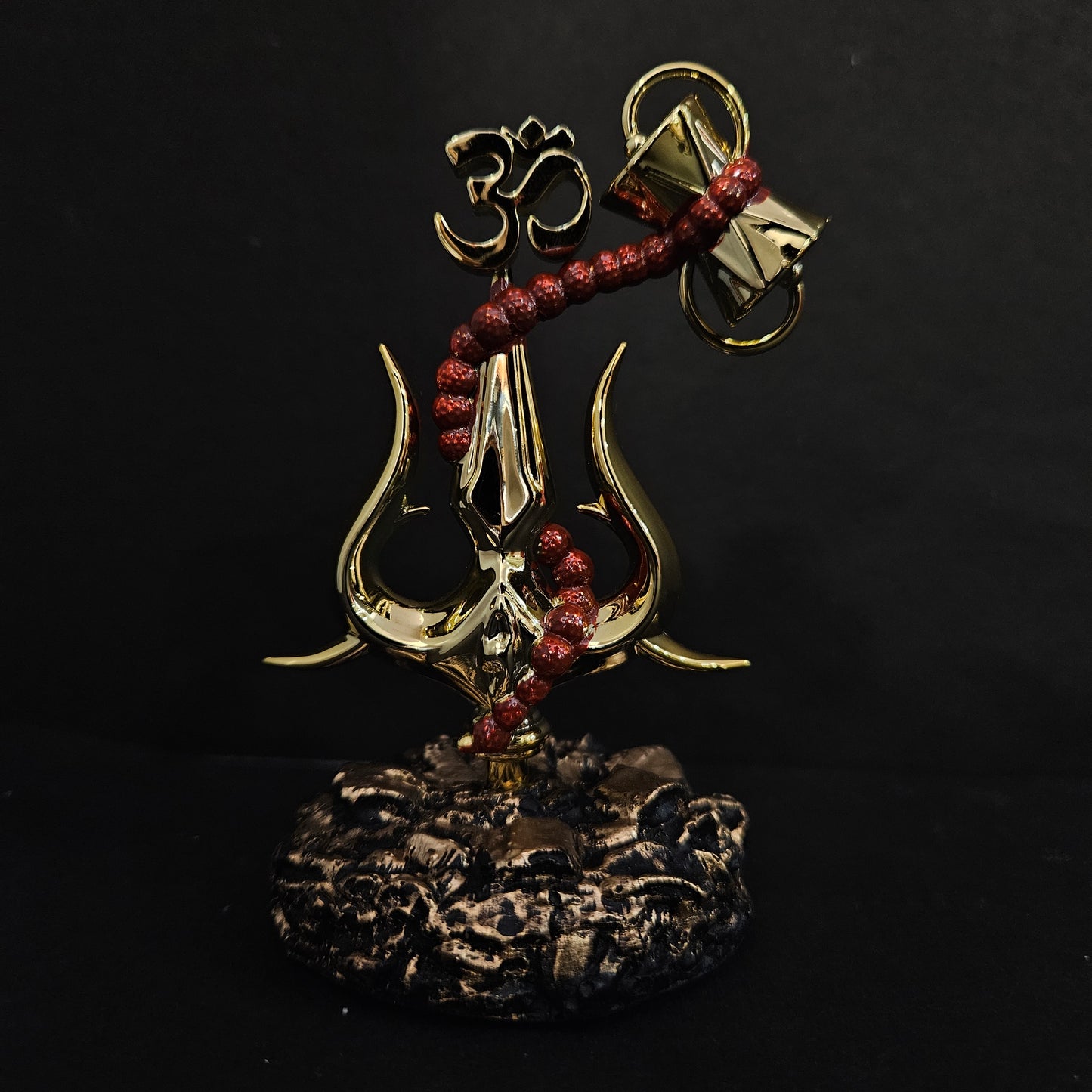 Lord Shiva Trishul-Dambru Statue Showpiece Dashboard Figurine