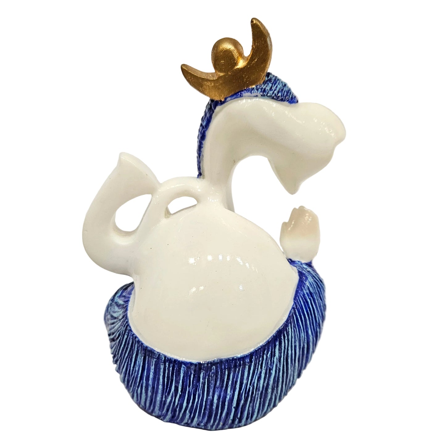 Lord Ganesha Om Shape Blue Dhoti for Peace Making Ganpati Bappa Best for Diwali Decorative Showpiece