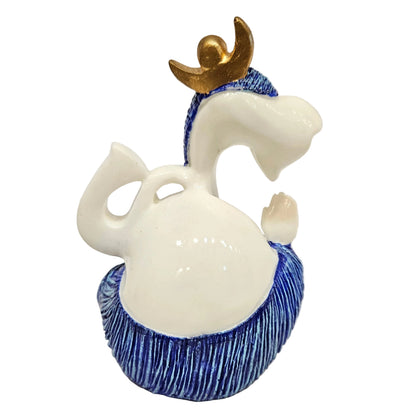 Lord Ganesha Om Shape Blue Dhoti for Peace Making Ganpati Bappa Best for Diwali Decorative Showpiece