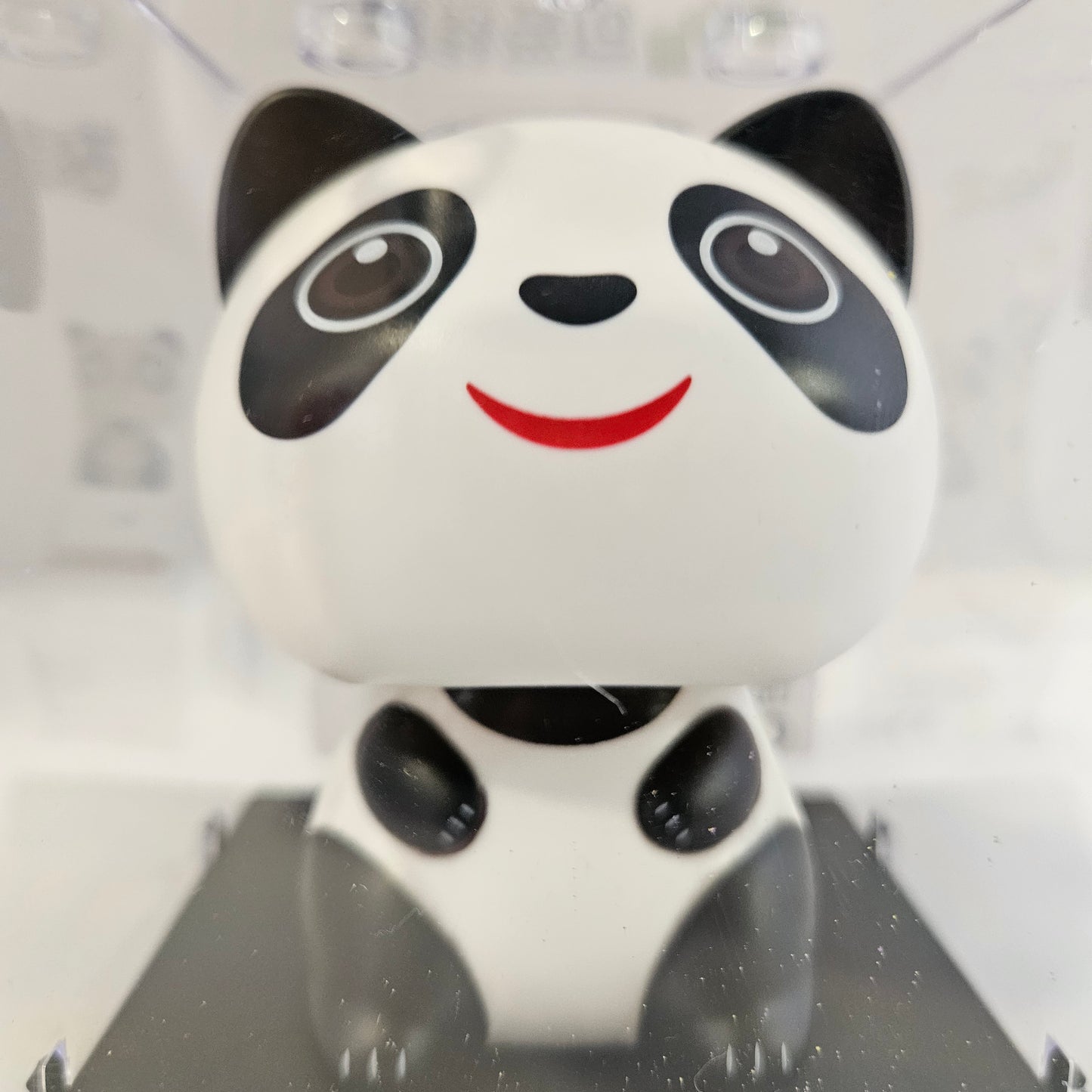 Solar Powered Nodding Panda ABS Light Sensing Cute Smiling Panda Ornament Home Decor Housewarming