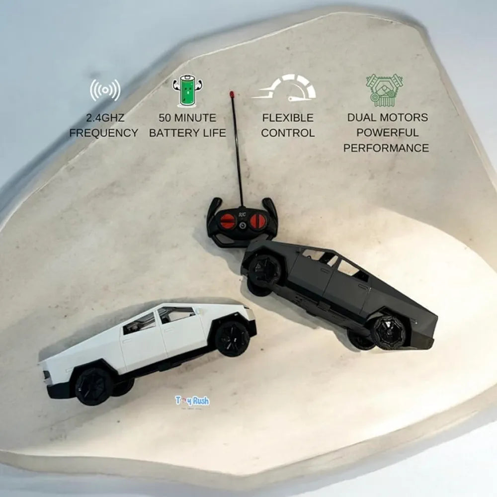 Pickup car Remote Control Car model for Kids Tesla Cybertruck Toy High Speed with Dual Motor 2.4GHz Long Battery Life Light Effects Runs On All-Terrain 1:14 Rc Car,multicolor
