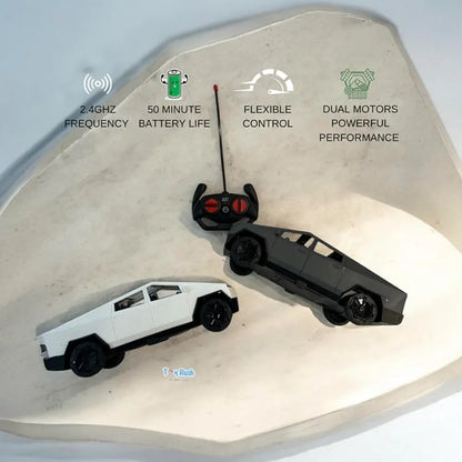 Pickup car Remote Control Car model for Kids Tesla Cybertruck Toy High Speed with Dual Motor 2.4GHz Long Battery Life Light Effects Runs On All-Terrain 1:14 Rc Car,multicolor