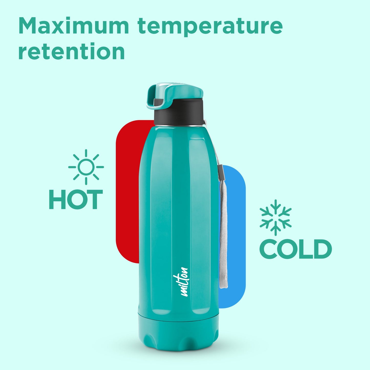 Steel Meridian 600 (Milton) User-friendly design & spill-proof spout lid (520ml)
