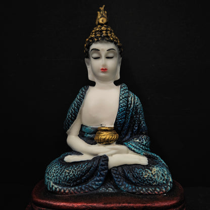 Polyresin Sitting Buddha Idol Handcrafted Statue Showpiece for HomeDecor,Living Room Decoration Gift Items