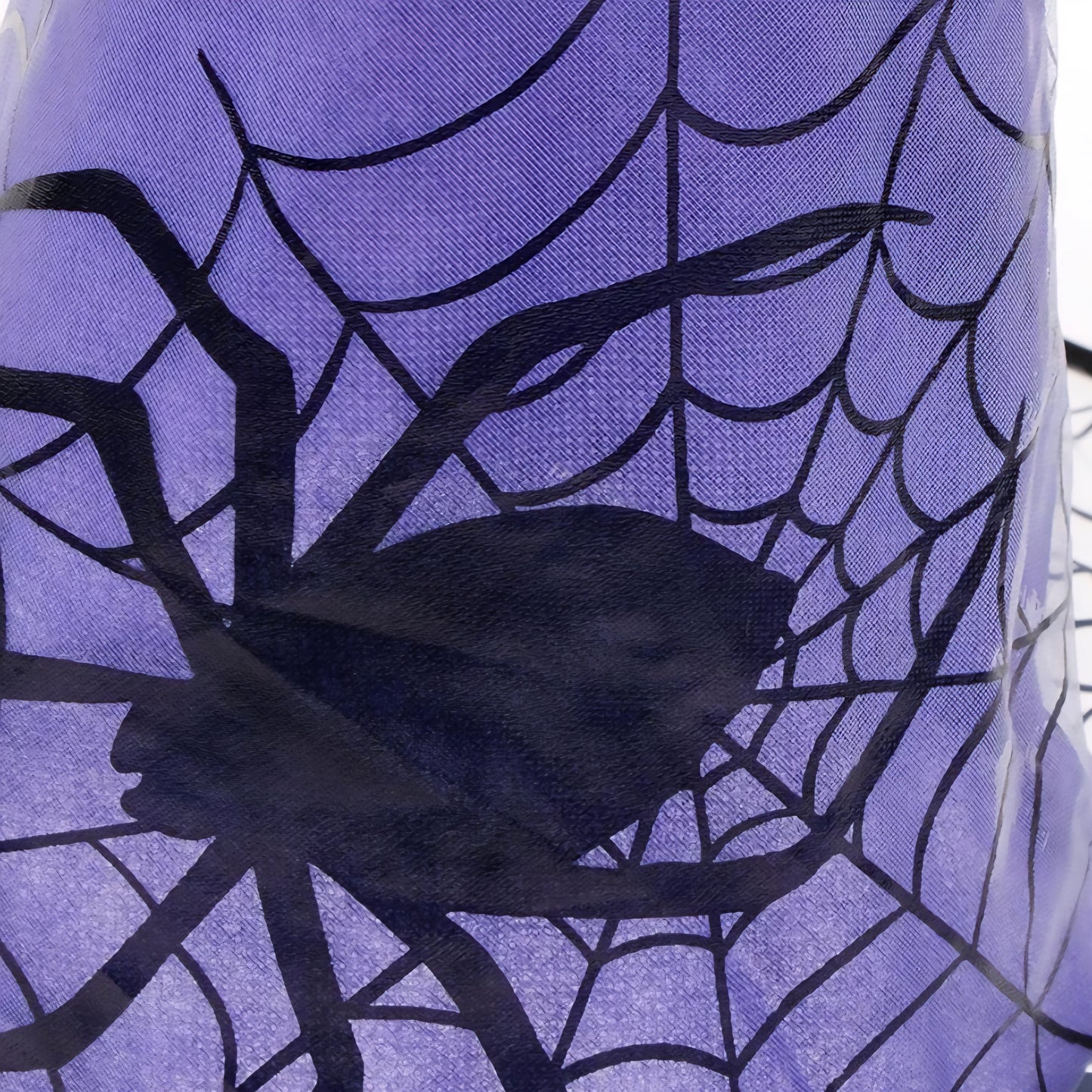 Spiders with webs printed Halloween Hat for Kids (Purple)
