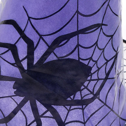 Spiders with webs printed Halloween Hat for Kids (Purple)