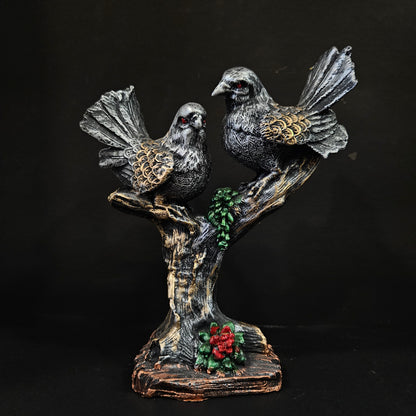 Attractive pigeons on stems with elegant look Showpiece Figurines for home Decor