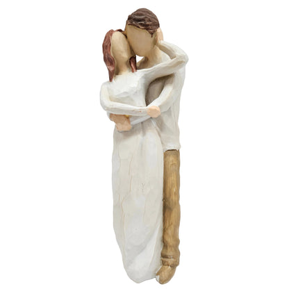 Romantic Couple Showpiece Statue – Handcrafted Stone Finish Love Figurine | Elegant Home Décor for Living Room, Bedroom | Anniversary & Wedding Gift