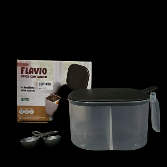 Flavio 4sections with Spoons Spice Container BPA Free