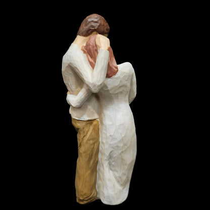 Romantic Couple Showpiece Statue – Hand-Carved Stone Finish Love Figurine for Home Decor | Premium Couple Sculpture for Anniversary, Wedding Gift, Valentine Gift(pregnant)