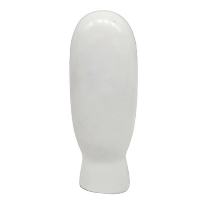 white Howard Elliott wall sculpture smooth, matte finish shaped into a minimalist abstract face