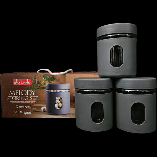 SkyLane KitchenWare Melody Storing 3pcs set 350ml Storage Container perfect for Return gifting