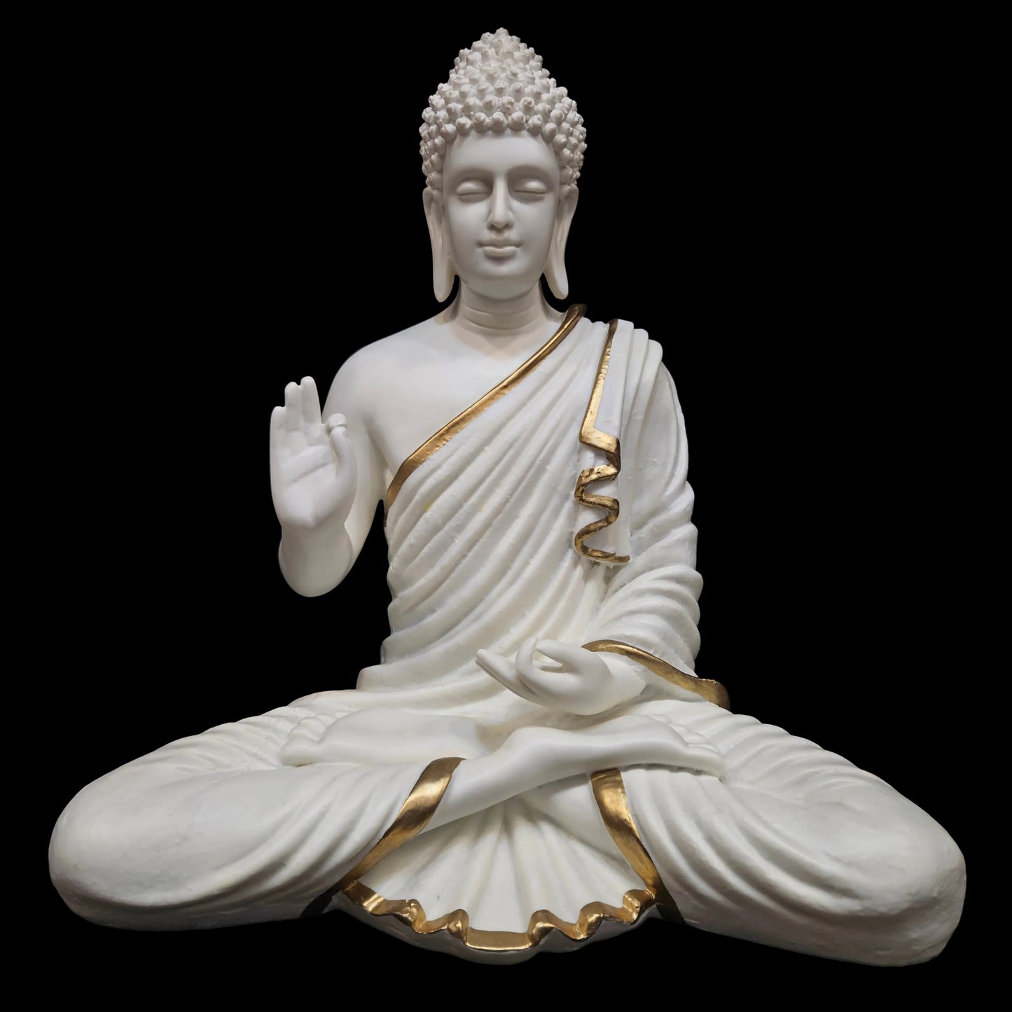 Lord Buddha Statue Decorative Buddha Idol for Home Decor, Meditation Room & Office | Resin Buddha Showpiece for Living Room, Entrance, Balcony & Gift Purpose