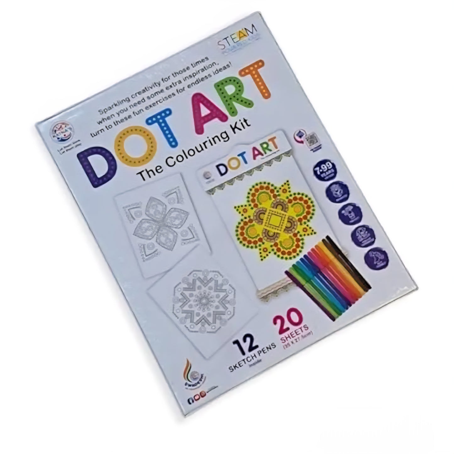 Dot Art Coloring Kit, Dot Art Colouring Kit for Kids, Adults, and Toddlers