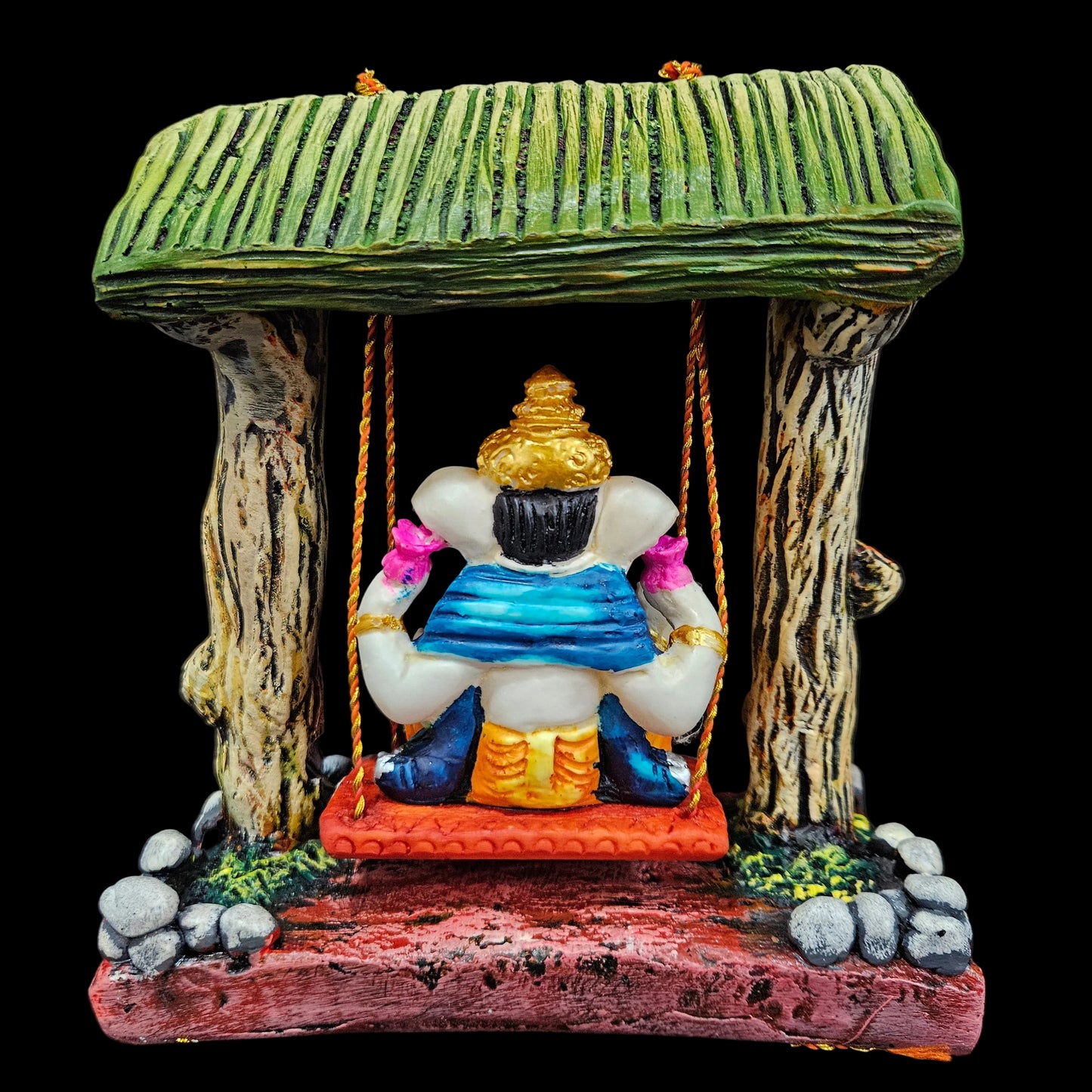 Lord Ganesha Idol Sculpture swinging Ganesha idol Gift Pooja Hindu god Statue Indian showpiece God of Indian Handicraft Home Decor Religious Statue