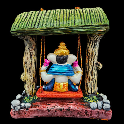 Lord Ganesha Idol Sculpture swinging Ganesha idol Gift Pooja Hindu god Statue Indian showpiece God of Indian Handicraft Home Decor Religious Statue