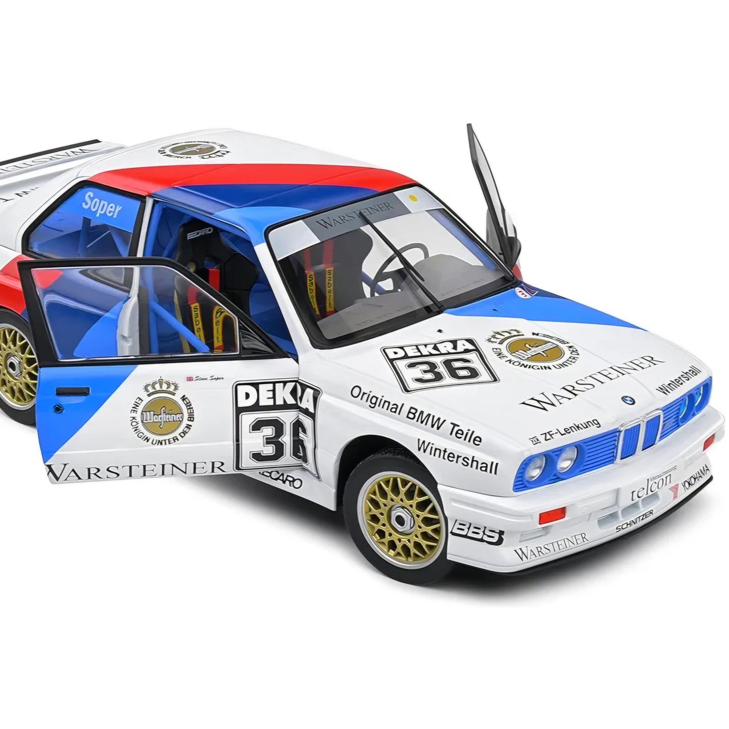 BMW E30 M3#36 DTM 1989 (White) High Quality Diecast Model Car Legendary Touring Car Racing Vehicle for Collectors & Motorsport Fans