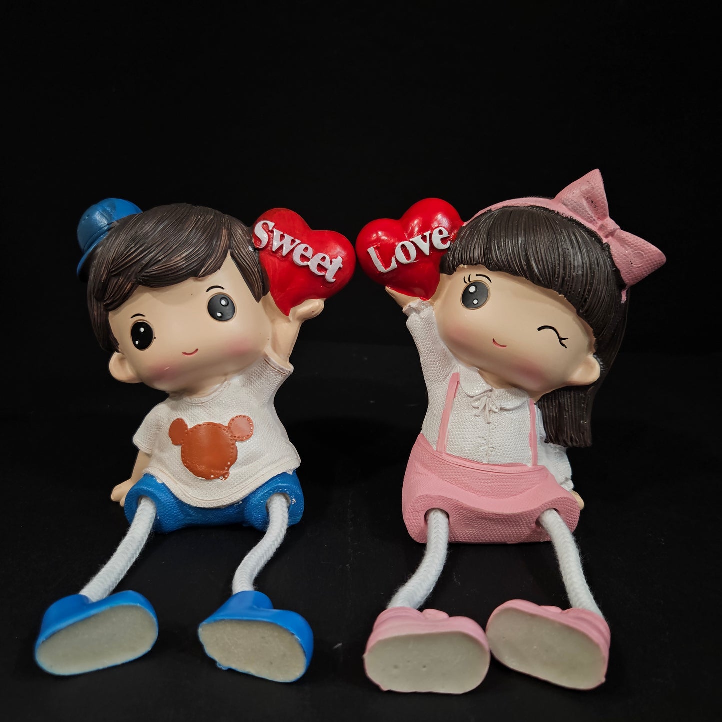 Cartoon Resin Outseam 2pieces set Hanging Feet Doll Home Wall Decoration