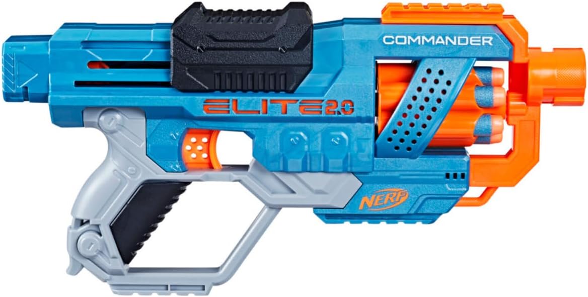Nerf Elite 2.0 Commander Blaster, 12 Darts, 6-Dart Rotating Drum, Gift Toys for Kids Teens and Adults, Toys, Toys for Boys and Girls Ages 8 years above age,best Toy gift