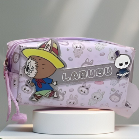 LABUBU The Monsters Plush Cosmetic Bag POP MART Accessory Pouch with Zipper