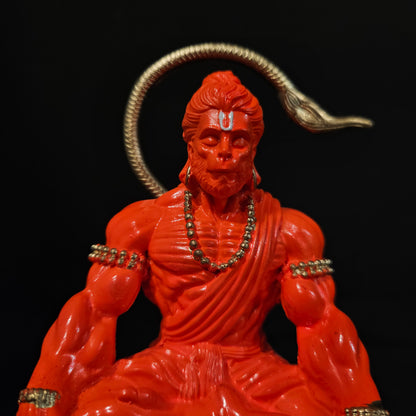 Lord Hanuman Sitting Bajrangbali Idol for Home Decor Statue Gift