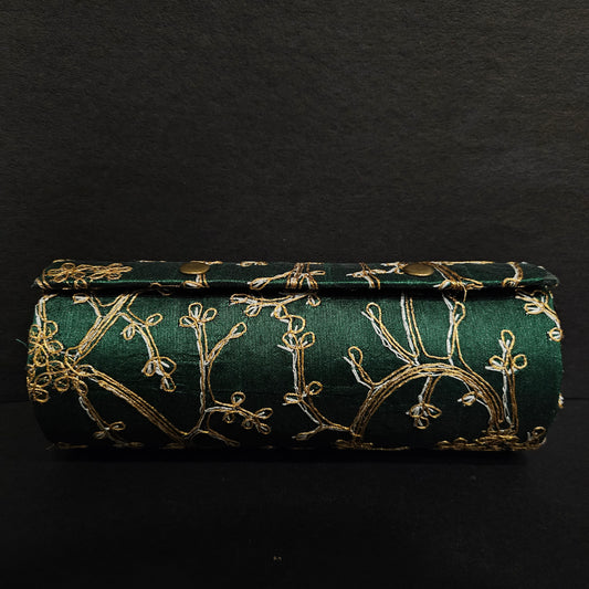 Women's Bangle Organizer Box, with Golden Zari Embroidered easily portable to everywhere for women's